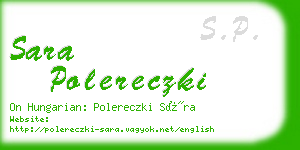 sara polereczki business card